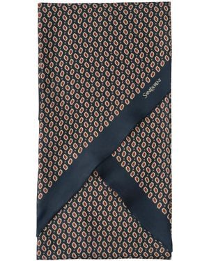 Saint Laurent Silk Twill Scarf - Grey