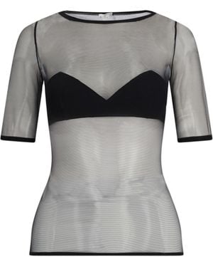 Nensi Dojaka Semi-Transparent Top - Gray