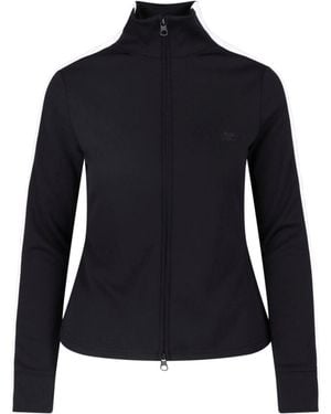 Courreges Zip Logo Sweatshirt - Blue