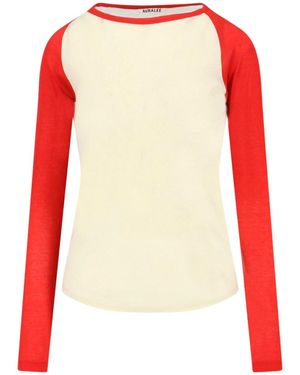AURALEE Raglan T-Shirt - Red