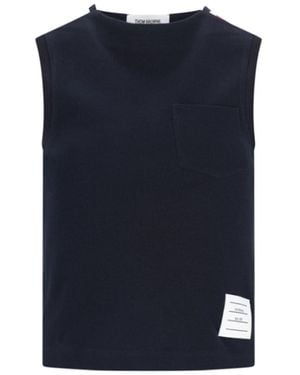 Thom Browne Logo T-Shirt - Blue