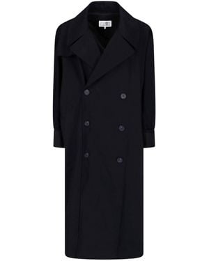 MM6 by Maison Margiela Cotton Twill Trench - Black