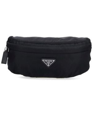 Prada Marsupio Logo In "Re-Nylon" - Nero