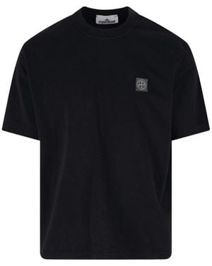 Stone Island Logo T-Shirt - Black