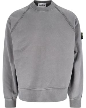 Stone Island Logo Sweater - Gray