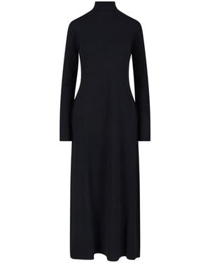 The Row Maxi Wool Dress "Leoline" - Black