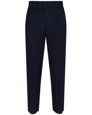 HOMME PLISSÉ Pleated Trousers - Blue