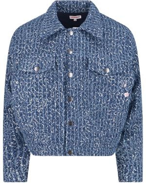 Charles Jeffrey Giacca "Art Denim" - Blu