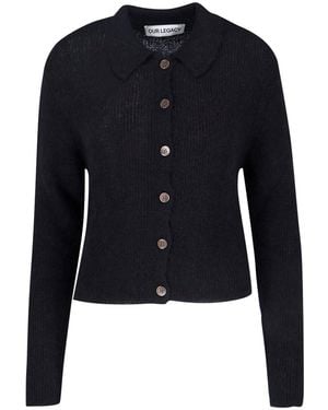 Our Legacy Crop Knit Cardigan "Mazzy" - Blue