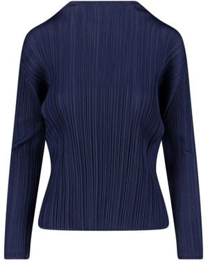 Pleats Please Issey Miyake Pleated Top - Blue