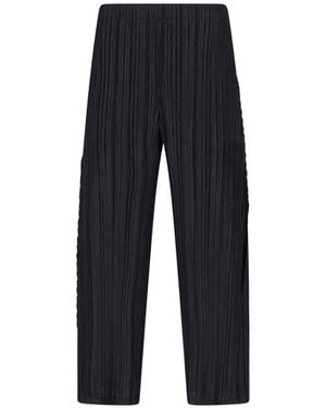 Pleats Please Issey Miyake Pleated Trousers - Blue