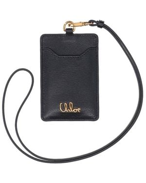 Chloé 'Iconic' Card Holder - Metallic