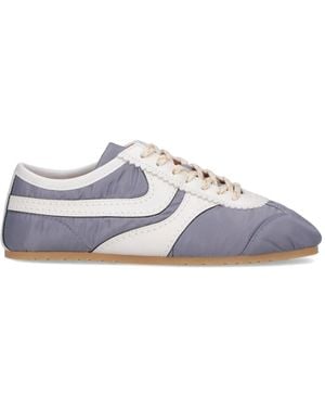 Dries Van Noten Sneakers Con Pelle - Blu