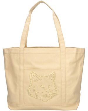 Maison Kitsuné Cotton Mini Bag - Natural