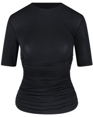 Alaïa Alaã¯A Pleated T-Shirt - Black