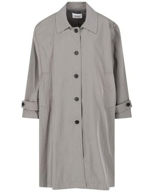Low Classic Cotton Blend Trench Coat - Grey