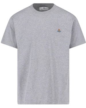 Vivienne Westwood 100% Cotton Logo T-Shirt - Grey