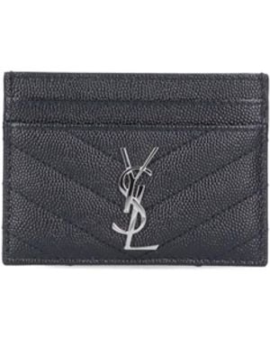 Saint Laurent 'cassandre' Card Holder - Black