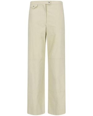 Calvin Klein Straight Cotton Pants - Natural
