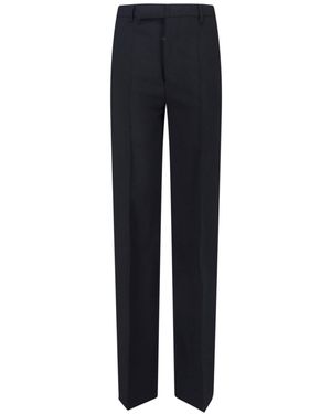 Rick Owens High-Waisted Pleated Pants - Blue