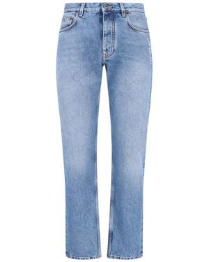 Off-White c/o Virgil Abloh Half-Arrow Straight Jeans - Blue