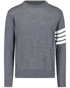 Thom Browne 100% Virgin Wool Sweater - Gray