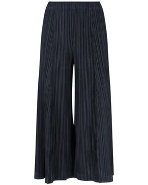 Pleats Please Issey Miyake Pantaloni Ampi - Blu