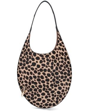 Tory Burch Animal Print Hobo Bag "Pierced - White