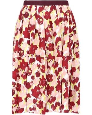 Marni Secret Bouquet Silk Skirt - Red