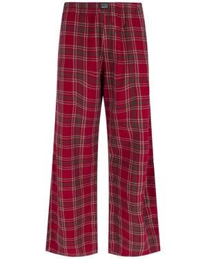 ERL Pyjama Plaid Trousers - Red