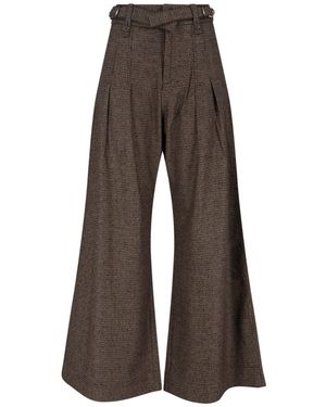 Eudon Choi Wool Blend Pants - Brown