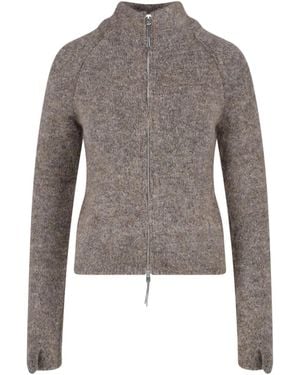 ROA “Tasna” Zip-Up Cardigan - Grey