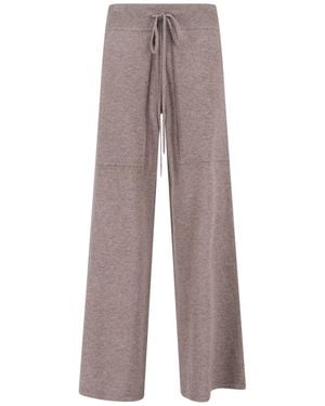 Lisa Yang Pantaloni Sportivi In Cashmere - Marrone