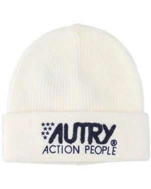 Autry Logo Beanie - White