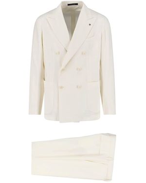 Tagliatore Double-Breasted Suit - White