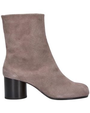 Maison Margiela Suede Block Heel Ankle Boots - Gray