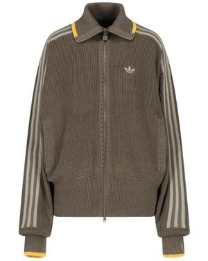 adidas Zip Knit Sweatshirt "Firebird" - Brown