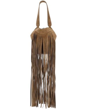 KHAITE Fringe Tote Bag "Lotus" - Natural