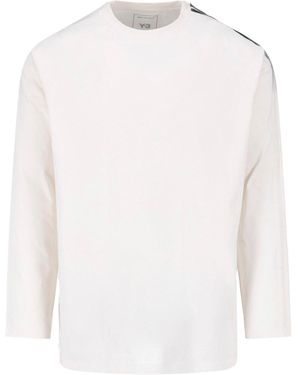 Y-3 T-Shirt "Gradient 3 Stripes" - White