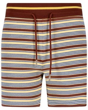 Fendi Cotton Knit Shorts - Blue