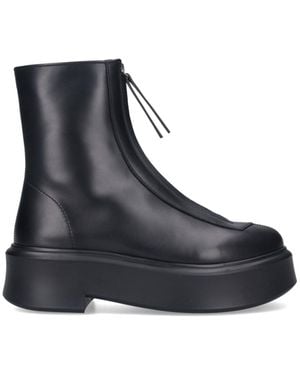 The Row 'Zipped Boot I' Ankle Boots - Black