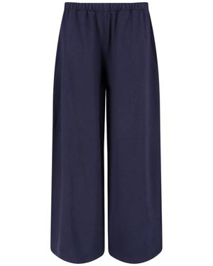 The Row Cotton And Cashmere Pants "Ukira" - Blue