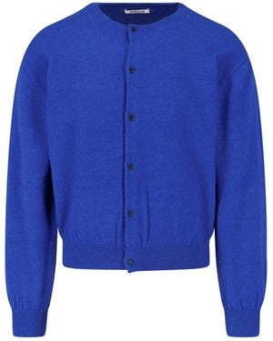 AURALEE Cashmere Blend Cardigan - Blue