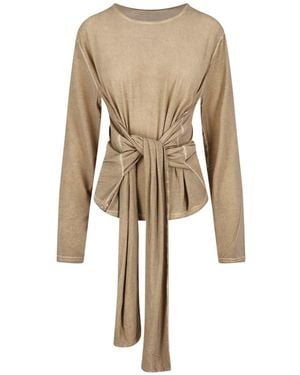 Uma Wang Peplum Hem T-Shirt - Natural