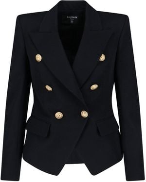 Balmain Double-Breasted Blazer - Black