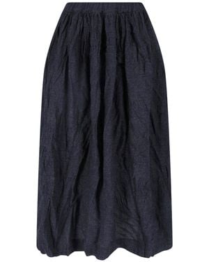 Daniela Gregis Midi Wool Skirt - Blue