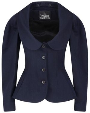 Vivienne Westwood Virgin Wool & Cotton Jacket For - Blue