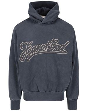 Fear Of God Hoodie Logo - Blue