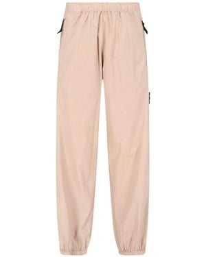 Stone Island Cotton Track Trousers - Natural