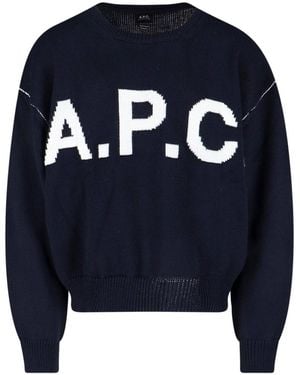 A.P.C. Logo Jumper - Blue